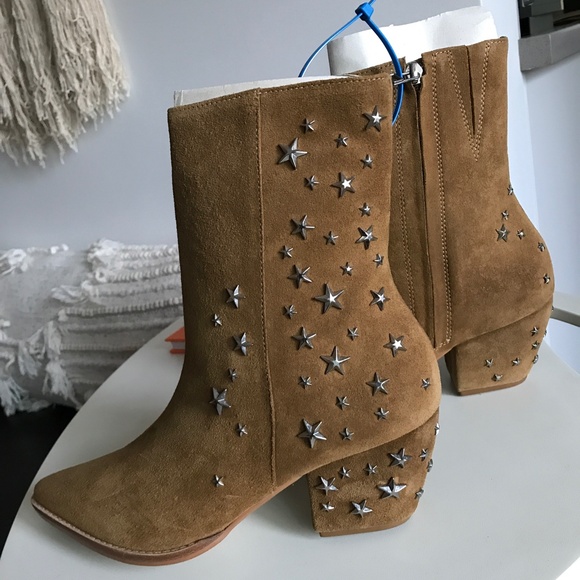 Matisse Caty Leather Boot Brown Star Studded Womens 8 - Picture 10 of 15